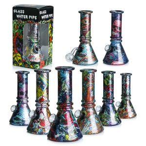 5.7" Printed Multicolor Water Pipe (Box C)
