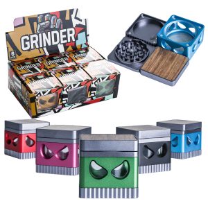 Cube Shape Aluminum Grinder 6ct