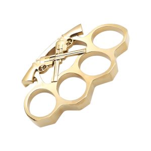 Wild West Gun Slinger Gold Knuckle Buckle (Box 188)