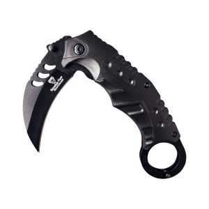 Snake Eye Tactical Spring Assist Knife - Black Blade w/ Black Handle (BOX 142)