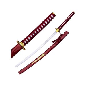 Samurai Sword w/ Gold Dragon On Red Scabbard