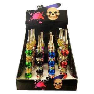 5" Jewel Design Metal Pipe 12ct