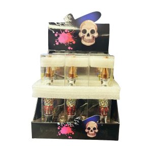 5" Skull Jewel Design Metal Pipe 12ct