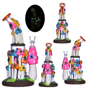 6.5" Mushroom Forest Water Pipe (Box 139)