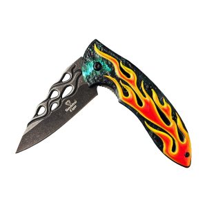 Snake Eye Tactical Spring Assist Knife Collection - Fire (Box 175)