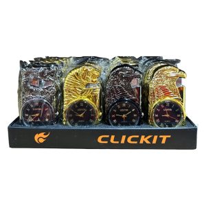 Clickit Wolf Lid & LED Clock Lighter 20ct
