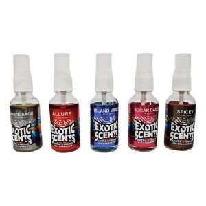 Exotic Scents Air Freshner 1oz 20ct Set #2 - White Sage, Spicey, Island Vibes, Sugar Daddy & Allure