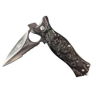 Black Widow Blades Spring Assist Knife - Tac Force Gray Dragon (BOX 98)