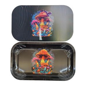 IDGAF Medium 3D Metal Rolling Tray w/ Lid - Design A