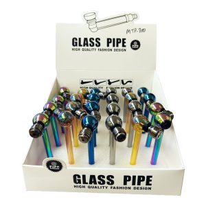 Glass Pipe w/Screen 24ct Display - Design B