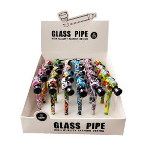 Glass Pipe w/Screen 24ct Display - Design C