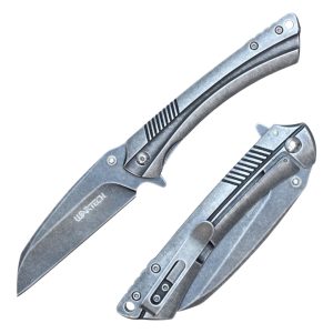 8" Wartech Assist Open Knife - Stainless Steel Blade & Handle (BOX 3)