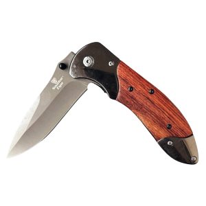 Snake Eye Tactical Spring Asssit Knife - Wood Handle (BOX 6)