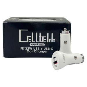 Celltekk PD32W USB A + C Duel Car Charger 10ct