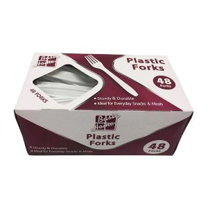 Basic Home Heavy Duty Plastic Forks 48ct