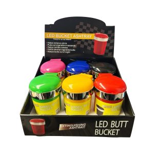 LED Jumbo Butt Bucket Ashtray 6ct