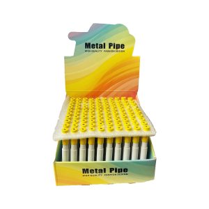 Cigarette Metal Pipe One Hitter w/ Spring 100ct