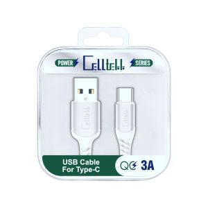Celltekk Power Series 3A USB To Type-C Cable 3.5ft 10ct