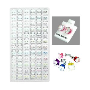 Cubic Zirconia Earrings Mix Colors 72ct
