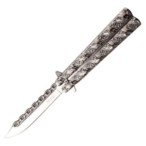 Mtech USA Butterfly Knife -  Silver Polished Blade (Box 32)