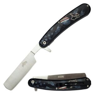 Master USA Spring Assist Knife - Skull American Flag Handle (Box 49)