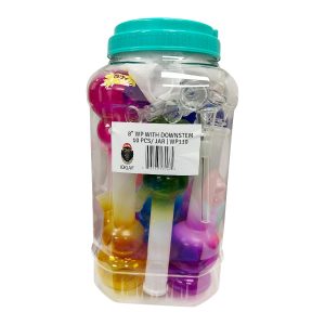 IDGAF 8" Ombre Color Water Pipe W/ Downstem 10ct Jar