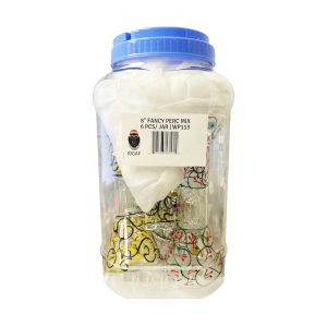 IDGAF 8" Fancy Perc Water Pipe Mix Design Jar 6ct