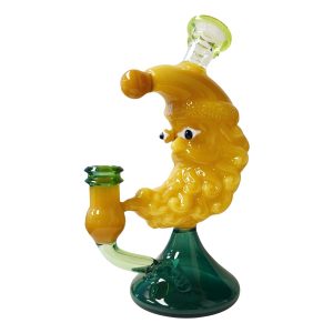 7.3" Funky Moon Shape Water Pipe (Box 69)