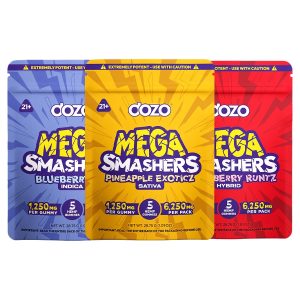Dozo Mega Smasher 6250mg Gummies 5ct