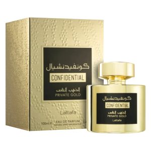 Lattafa Perfume 3.4oz - Confidential Private Gold