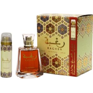 Lattafa Perfume 3.4oz - Raghba w/ Deodorant