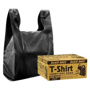 1/10 Thank You Bag 8x4x16 Black 1000ct