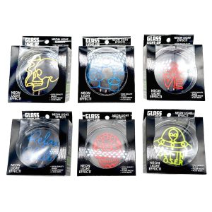Light-Up Neon Glass Ashtray - Mix Design