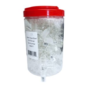 14mm Male Clear Injector Bowl w/ Round Handle 10ct