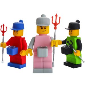 6" Lego Man Silicone Dab Rig - Assorted Colors