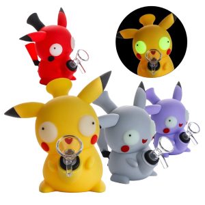 5" Derpy Pikachu Silicone Hand Pipe - Assorted Colors