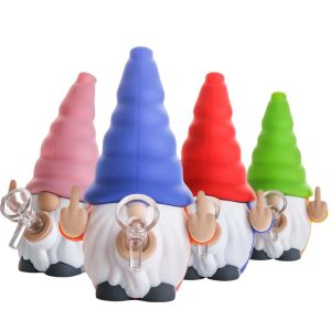 6" No Fux Gnome Silicone Water Pipe
