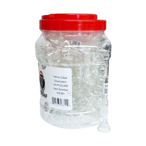 IDGAF 6" 14mm Clear Downstem & Bowl 60ct Jar