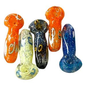 3.5" Assorted Marble Design Hand Pipe 5ct