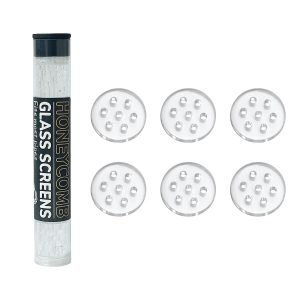 15mm Honeycomb Glass Pipe Screens 35ct Tube