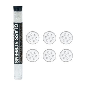 10mm Small Honeycomb Glass Pipe Screens 50ct Tube