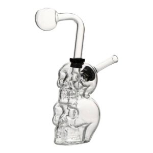 4" Double Stacked Skull Oil Burner