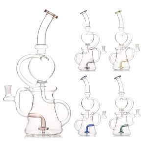 14" Klein Recycler Ball w/ Colored Circ Perc Water Pipe (Box 237-241-242-243-244)