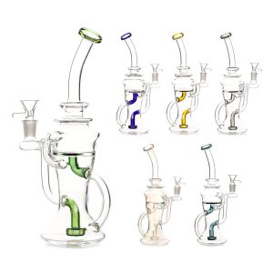 11" Internal Recycler w/ Colored Showerhead Perc Water Pipe (Box 236-221-220)