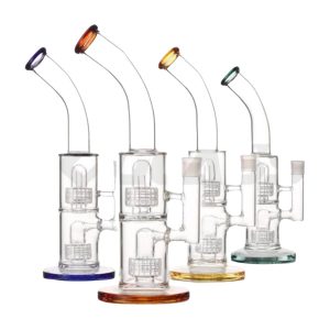 15" Double Matrix Prism Cyclone Water Pipe (Box 223-218)