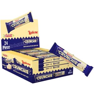 Beirutlu Look Me Crunches White Chocolate Bar w/ Crispy Rice 24ct