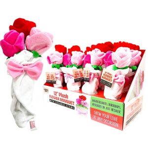 12" Plush Rose Bouquet Assortment