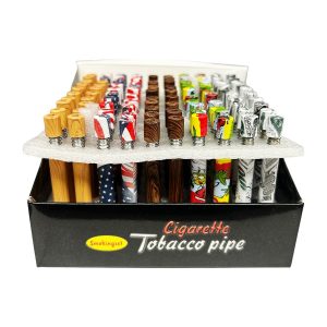 Cigarette One Hitter W/ Spring Assorted Designs 100ct Display