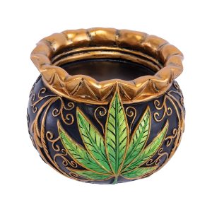 Fujima 4.6" Royal Leaf Cauldron Ashtray