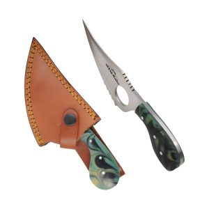 7.25" Old Ram Fix Blade Skinner Knife - Design 2